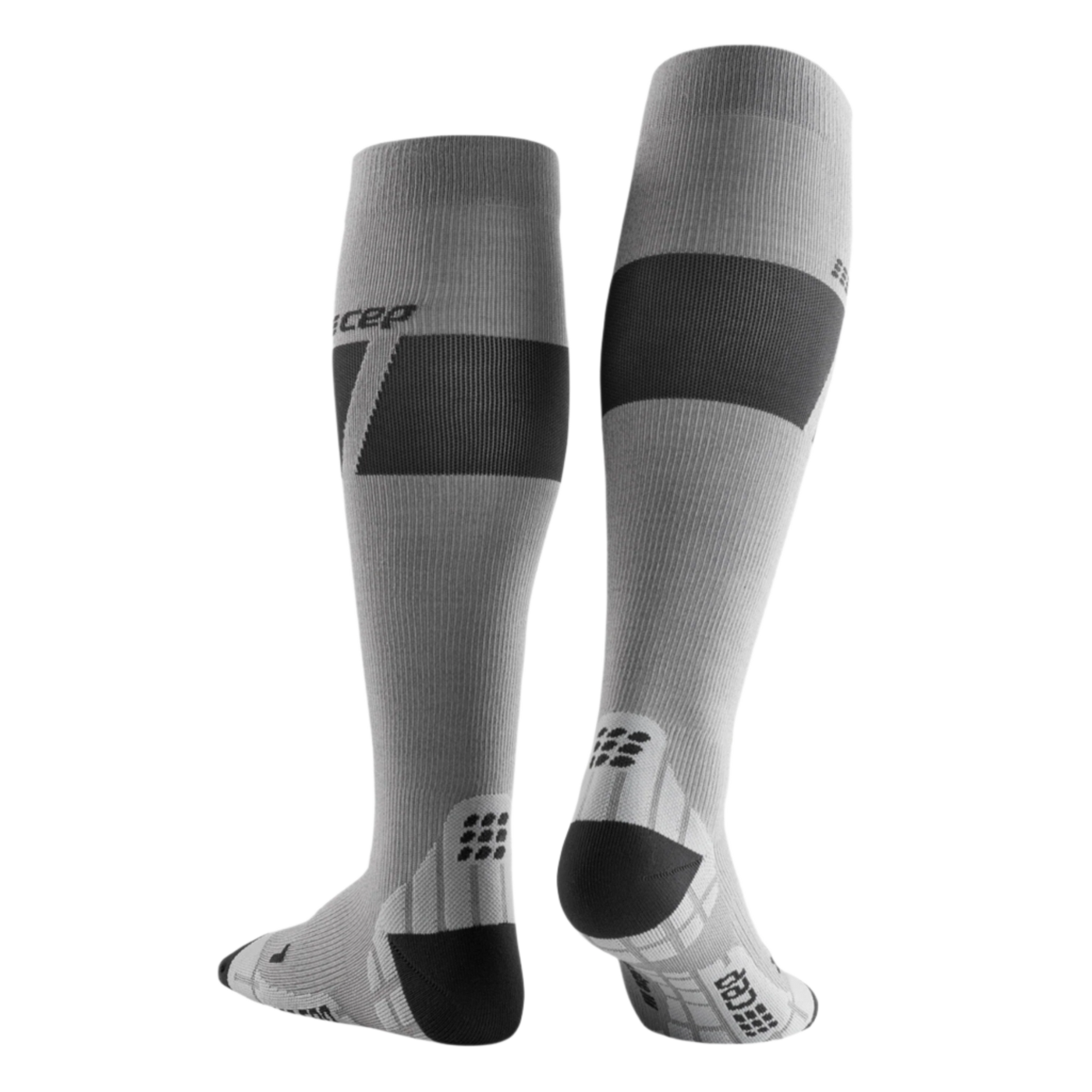 Ski Ultralight Tall Compression Socks, Men, Grey/Dark Grey, Back View