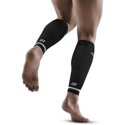 The Run Calf Sleeves 4.0, Men, Black, Back View Model