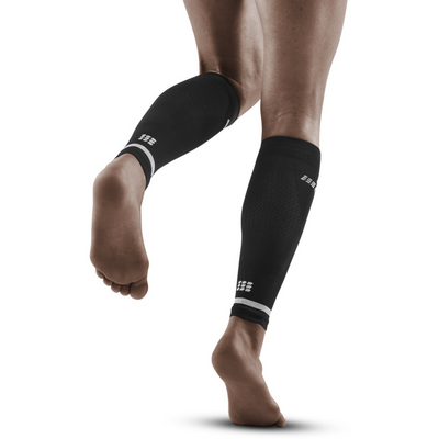 The Run Calf Sleeves 4.0, Women, Black, Back View Model
