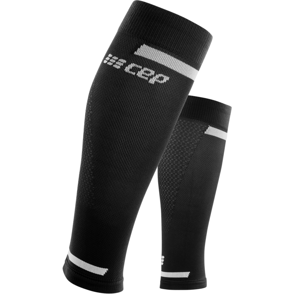 The Run Calf Sleeves 4.0, Women, Black, Front View