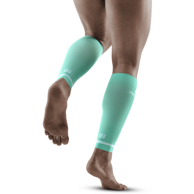 The Run Calf Sleeves 4.0, Women, Ocean, Back View Model