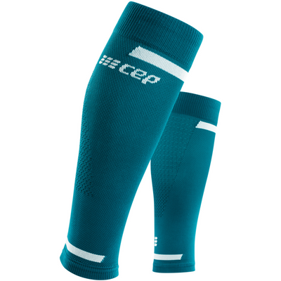 The Run Calf Sleeves 4.0, Men, Petrol, Front View