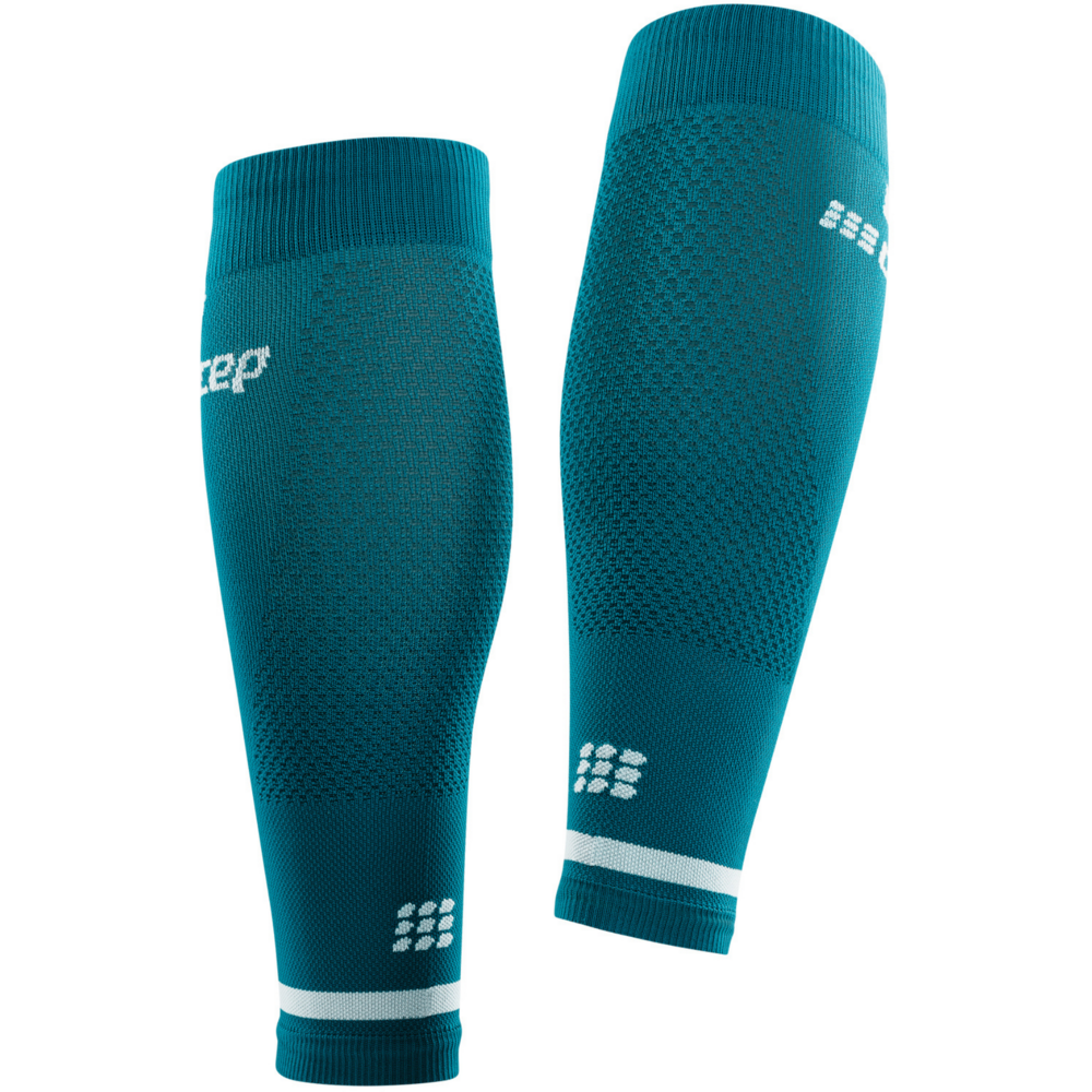 The Run Calf Sleeves 4.0, Men, Petrol, Back View