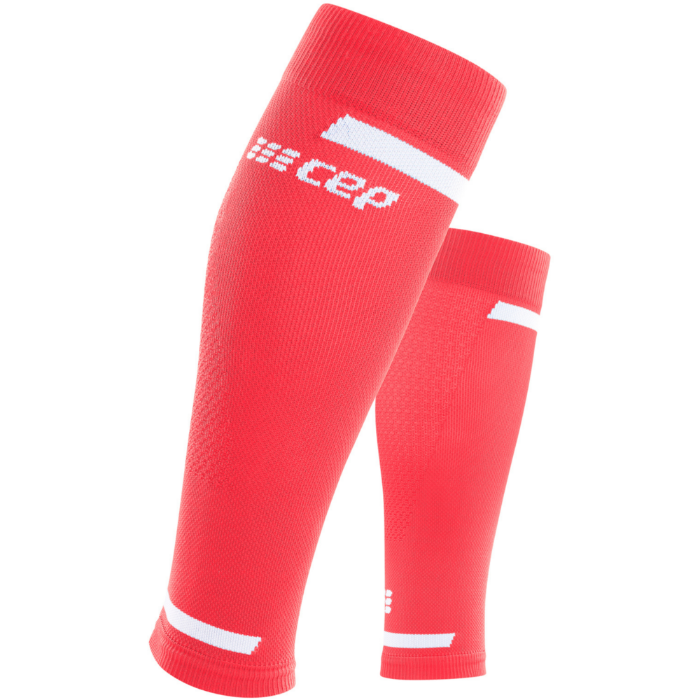 The Run Calf Sleeves 4.0, Men, Pink, Front View