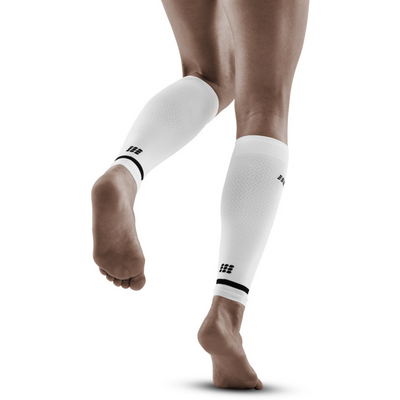 The Run Calf Sleeves 4.0, Women, White, Back View Model