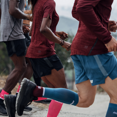 The Run Compression Tall Socks 4.0, Men, Petrol/Dark Red, Lifestyle