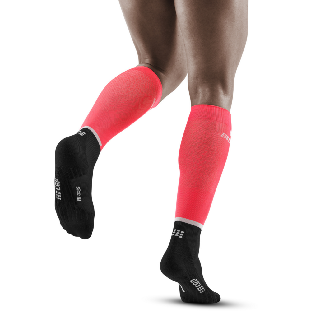 The Run Compression Tall Socks 4.0, Men, Pink/Black, Back View Model