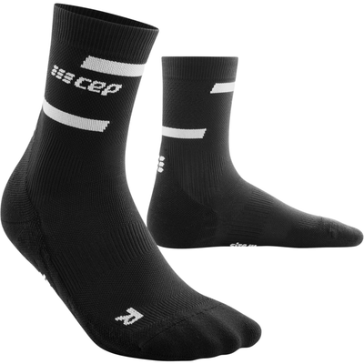 The Run Compression Mid Cut Socks 4.0, Men, Black, Front View