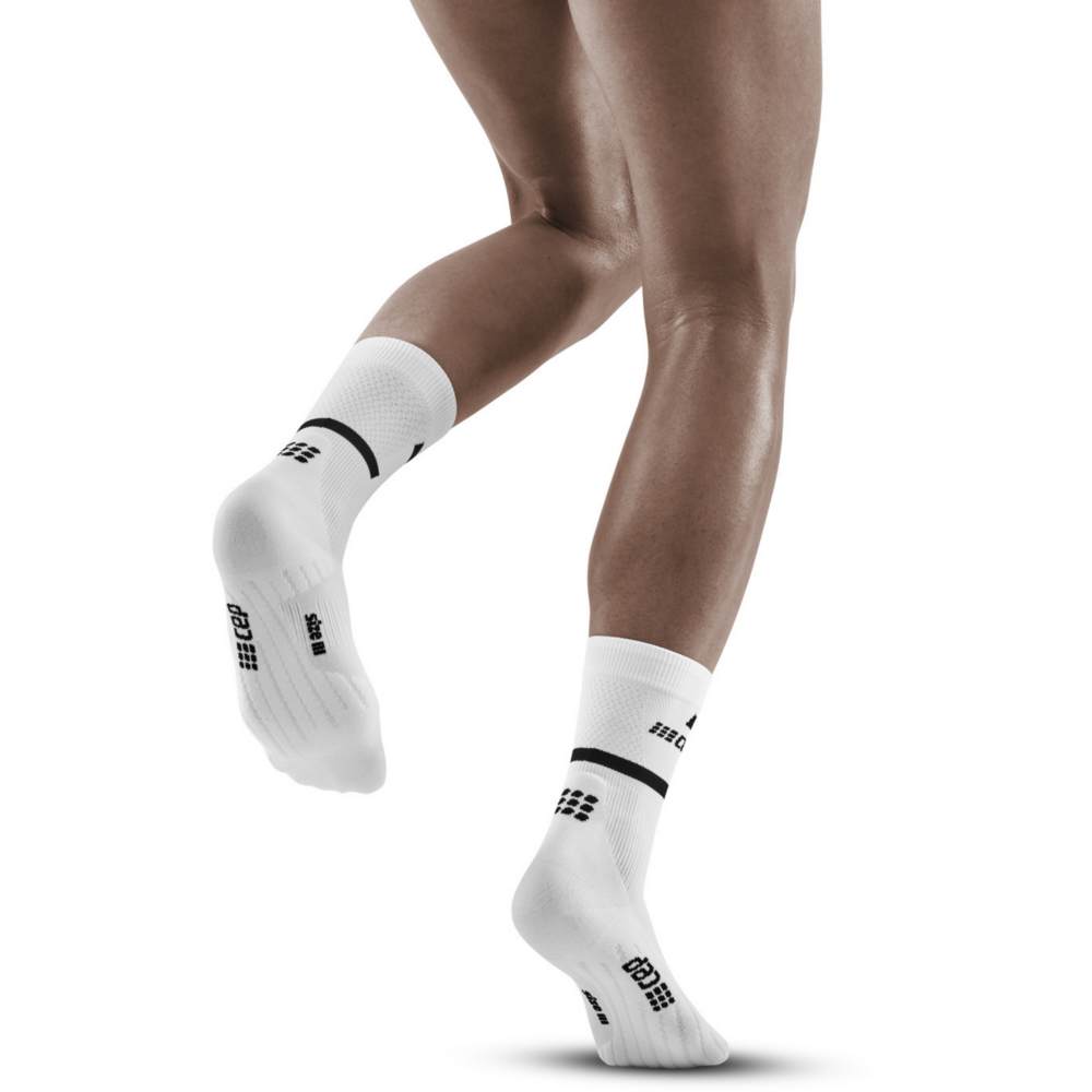 The Run Compression Mid Cut Κάλτσες 4.0, Γυναικείες, Λευκές, Μοντέλο Πίσω Όψης