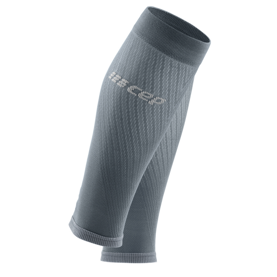 Ultralight Compression Calf Sleeves, Women, Grey/Light Grey, Front View