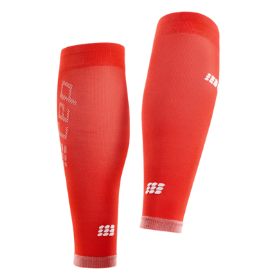 Ultralight Compression Calf Sleeves, Men, Lava/Light Grey, Back View