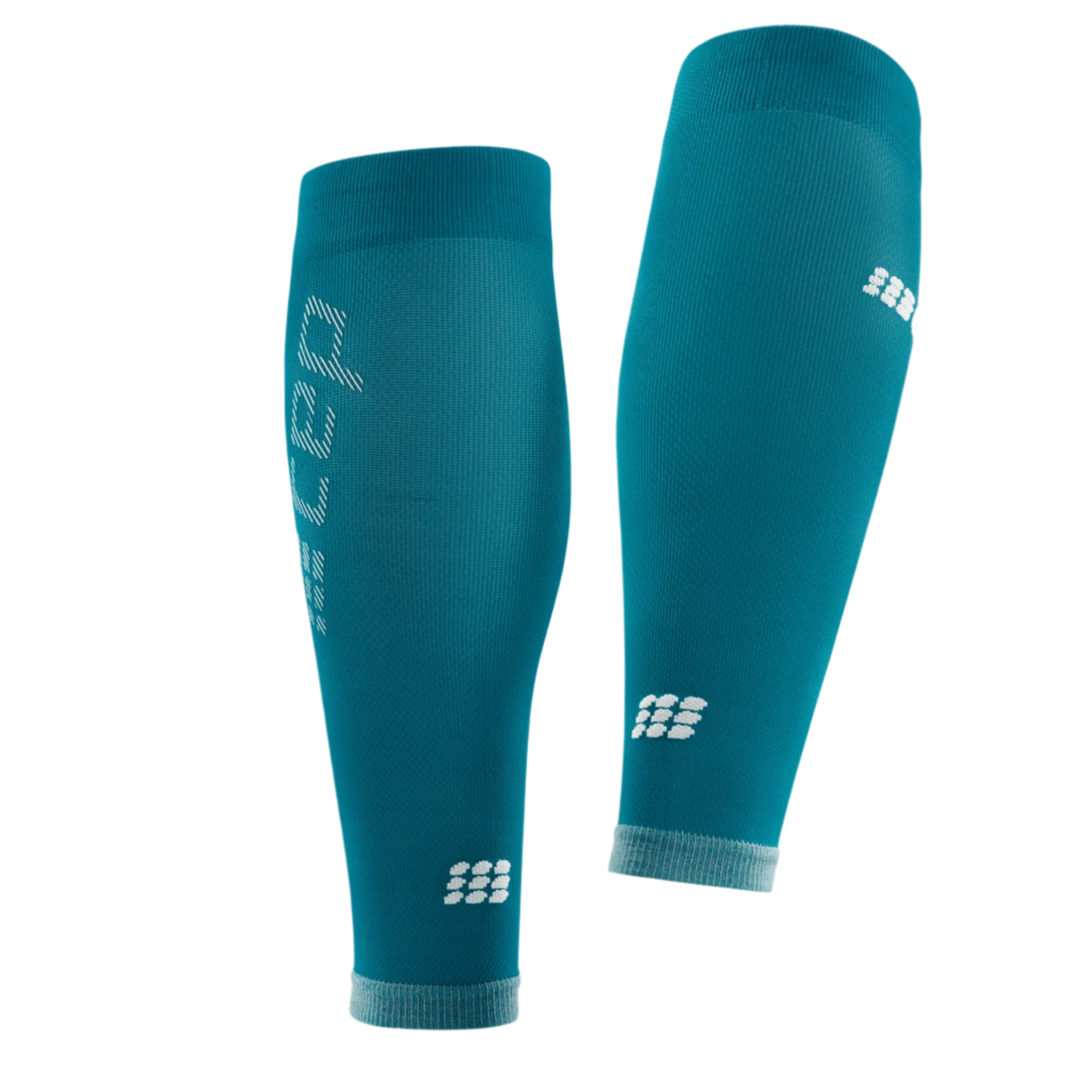 Ultralight Compression Calf Sleeves, Women, Petrol/Light Grey, Back View