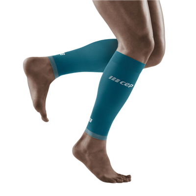 Ultralight Compression Calf Sleeves, Men, Petrol/Light Grey