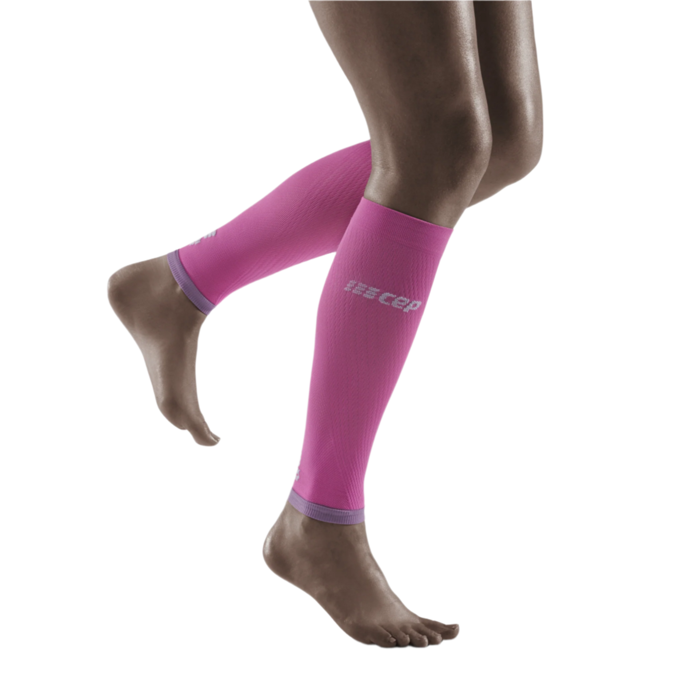 Ultralight Compression Calf Sleeves, Women, Electric Pink/Light Grey