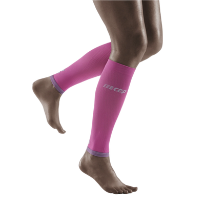 Ultralight Compression Calf Sleeves, Women, Electric Pink/Light Grey