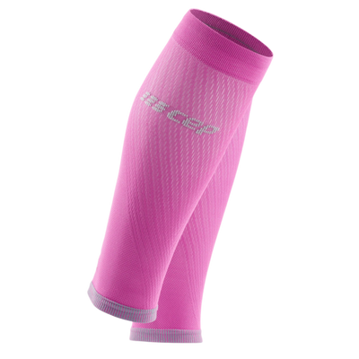 Ultralight Compression Calf Sleeves, Women, Electric Pink/Light Grey, Front View