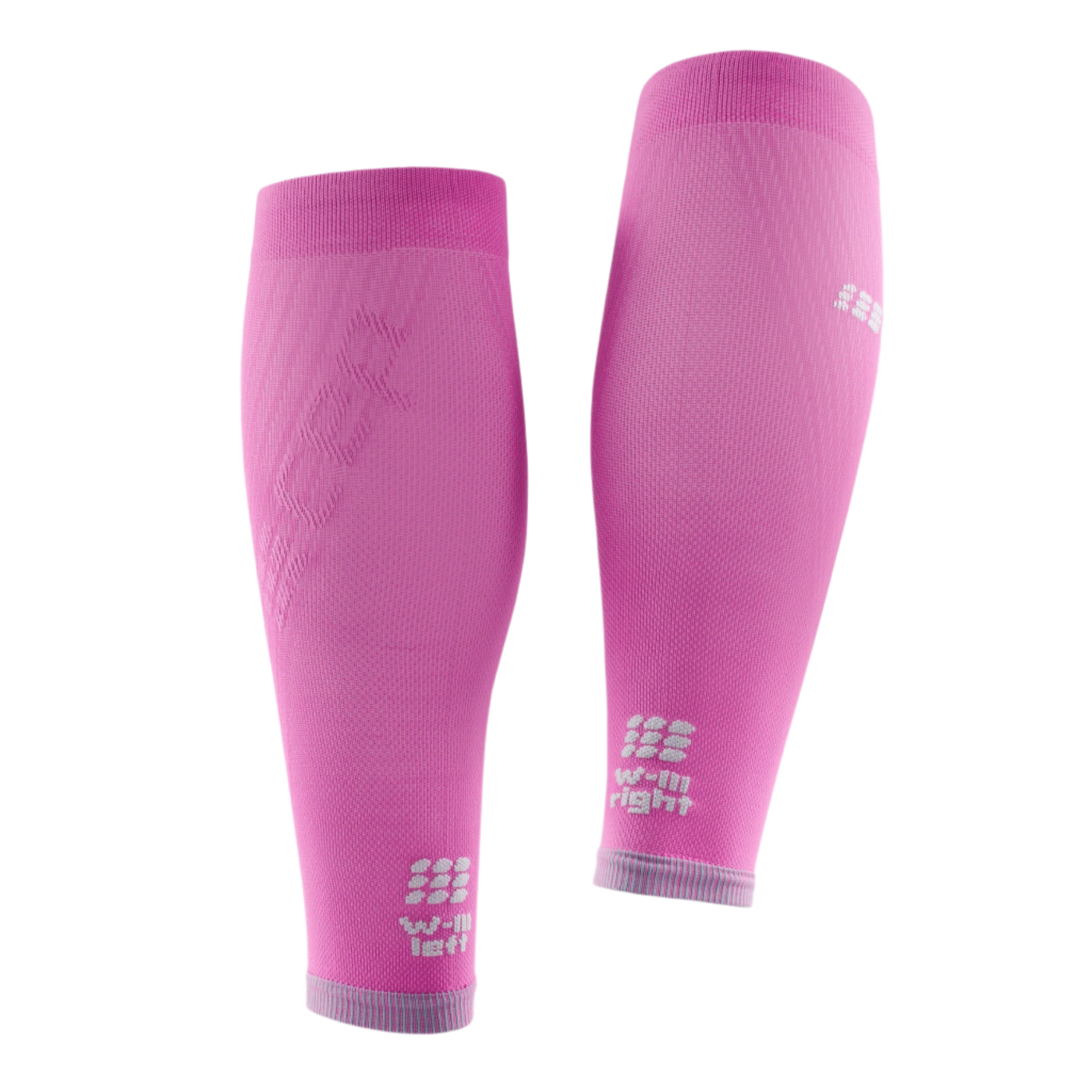 Ultralight Compression Calf Sleeves, Women, Electric Pink/Light Grey, Back View