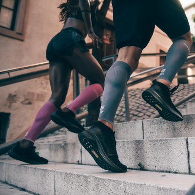 Ultralight Compression Calf Sleeves, Women, Electric Pink/Light Grey, Lifestyle
