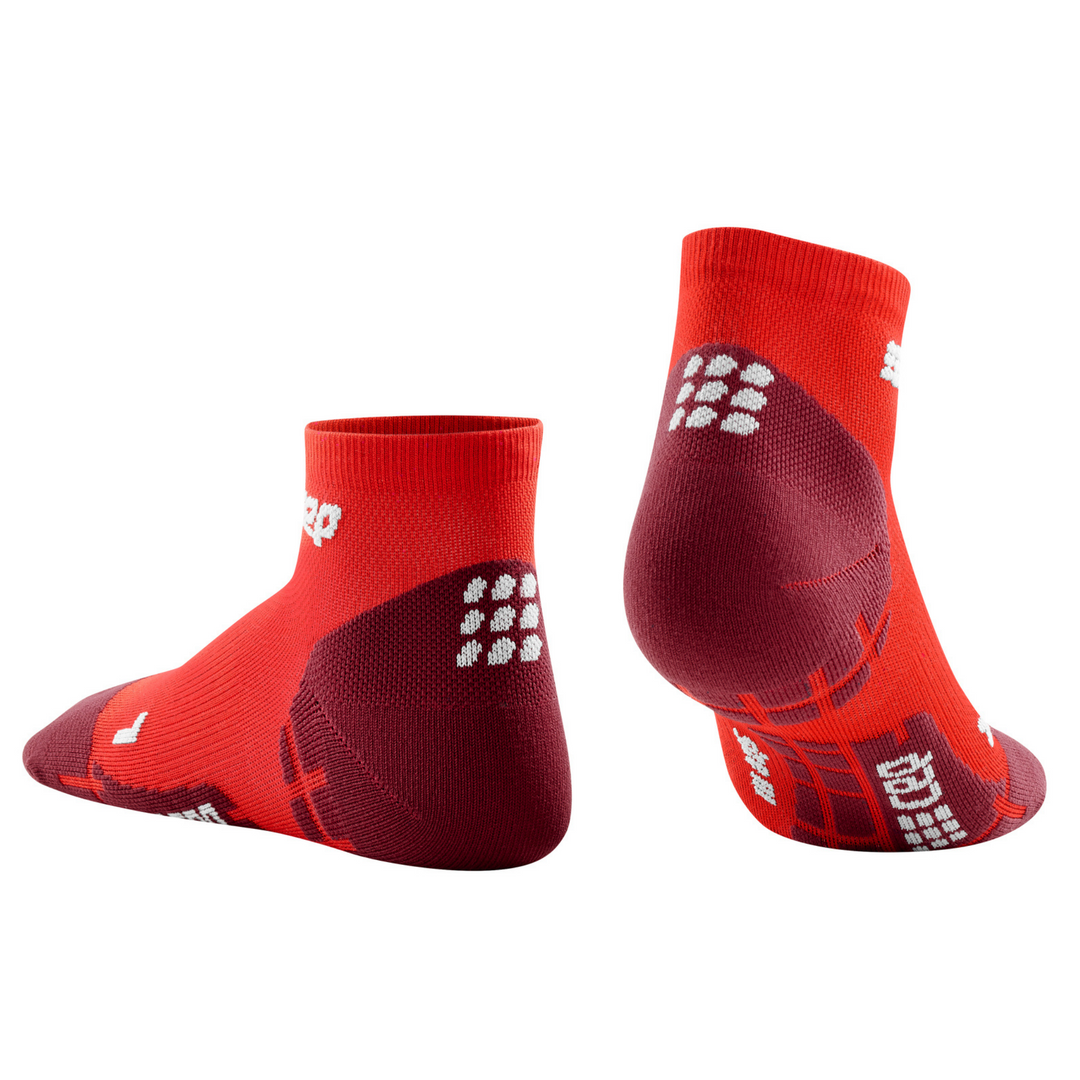 Ultralight Low Cut Compression Socks, Men, Lava/Red, Back View