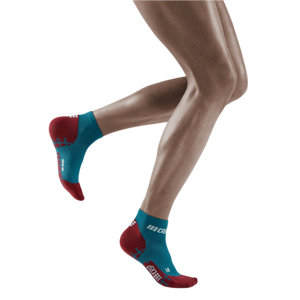 Ultralight Low Cut Compression Socks, Women, Petrol/Red