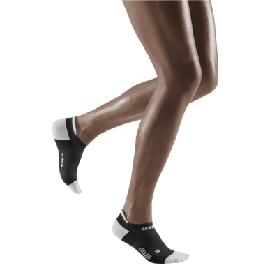 Ultralight No Show Compression Socks, Women, Black/Light Grey