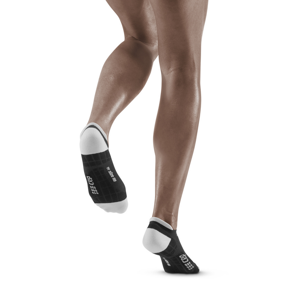 Υπέρελαφρες κάλτσες χωρίς εμφάνιση συμπίεσης, γυναικείες, μαύρο/ανοιχτό γκρι, μοντέλο πίσω όψης