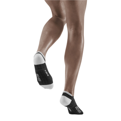 Ultralight No Show Compression Socks, Women, Black/Light Grey, Back View Model
