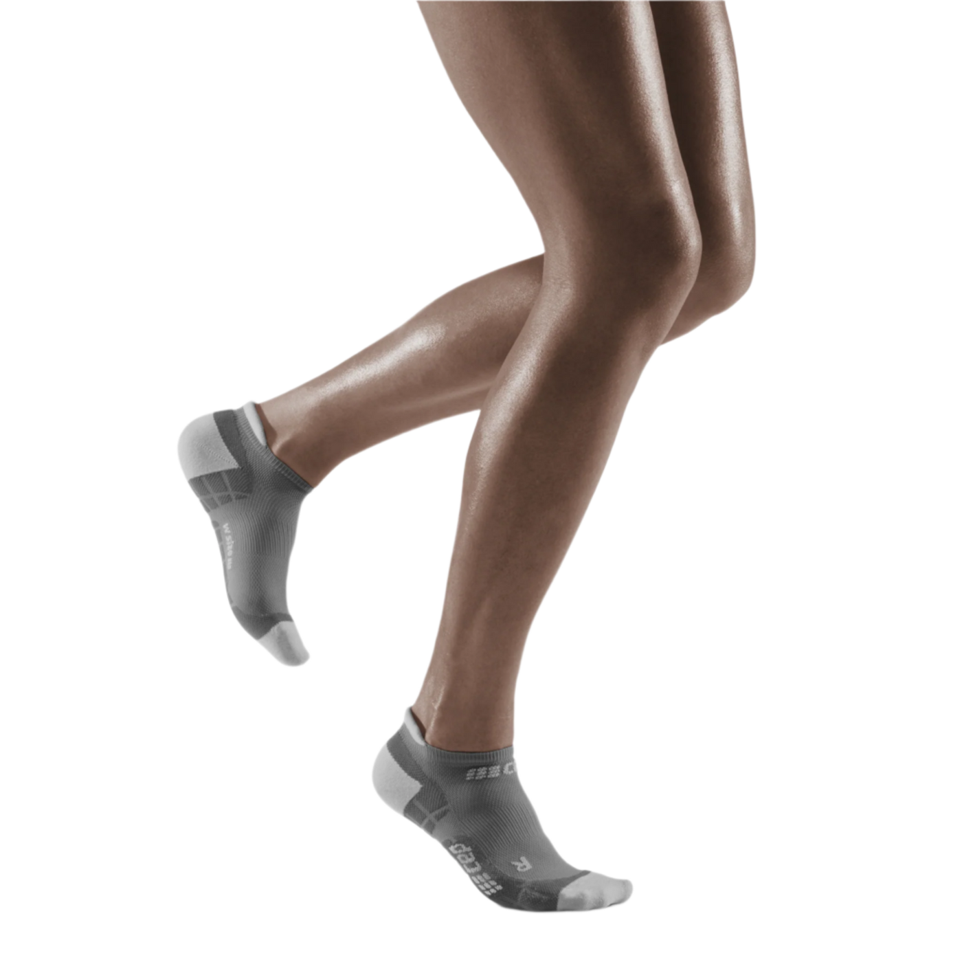 Ultralight No Show Compression Socks, Women, Grey/Light Grey