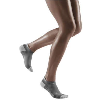 Ultralight No Show Compression Socks, Women, Grey/Light Grey