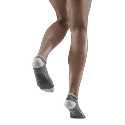 Ultralight No Show Compression Socks, Women, Grey/Light Grey, Back View Model