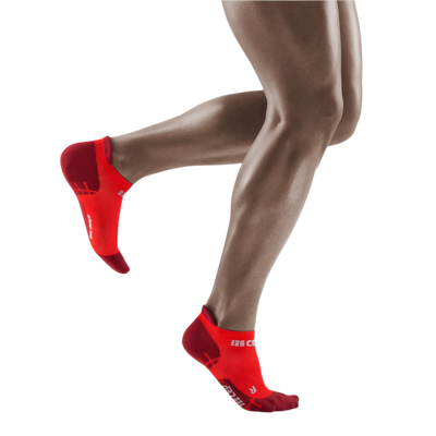 Ultralight No Show Compression Socks, Men, Lava/Red