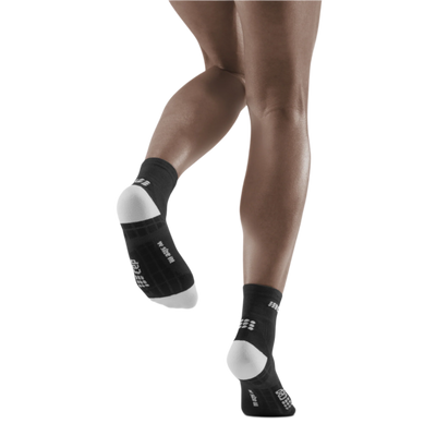 Ultralight Short Compression Socks, Women, Black/Light Grey, Back View Model