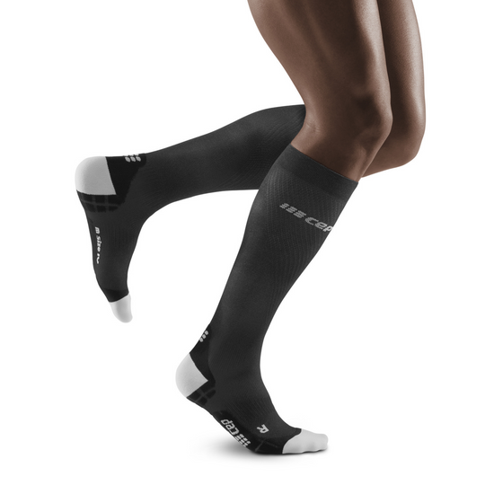 Ultralight Tall Compression Socks, Men, Black/Light Grey