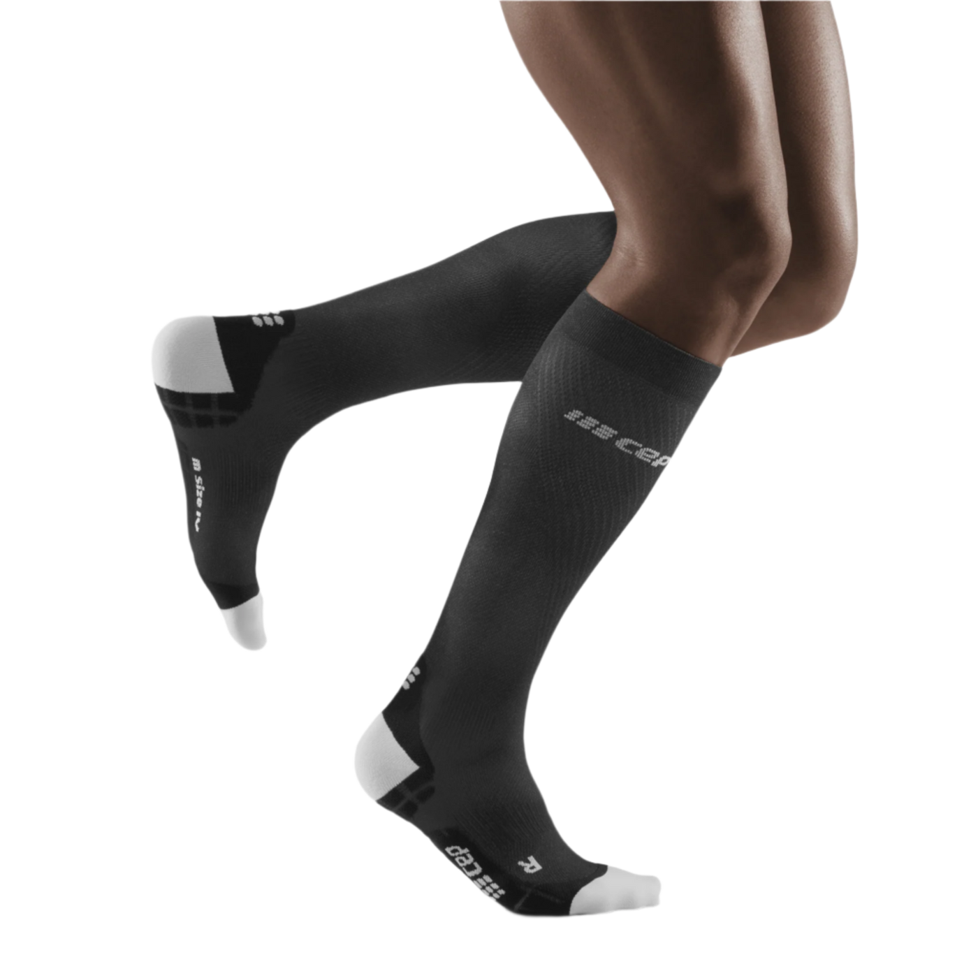 Ultralight Tall Compression Socks, Men, Black/Light Grey