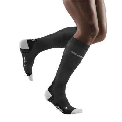 Ultralight Tall Compression Socks, Men, Black/Light Grey