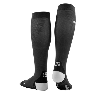 Ultralight Tall Compression Socks, Men, Black/Light Grey, Back View