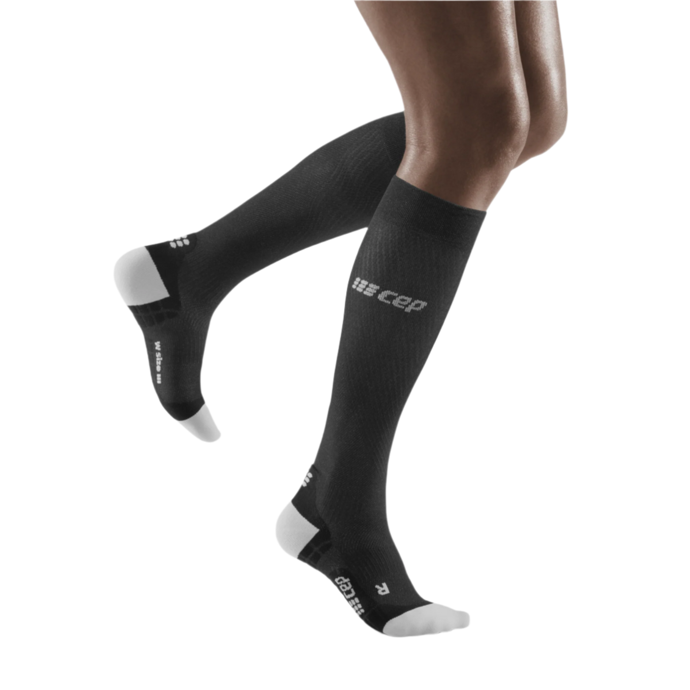 Ultralight Tall Compression Socks, Women, Black/Light Grey