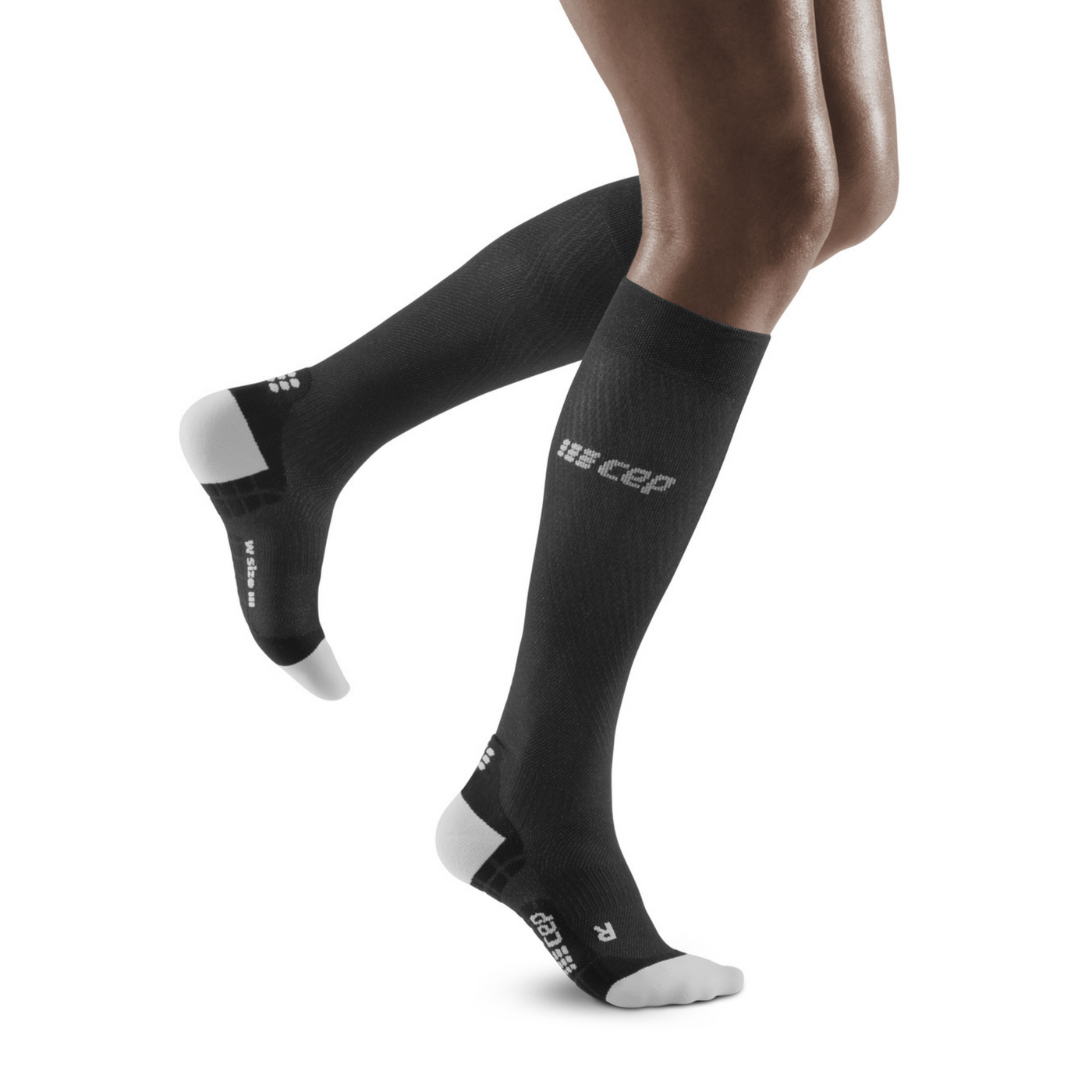Ultralight Tall Compression Socks, Women, Black/Light Grey