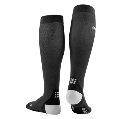 Ultralight Tall Compression Socks, Women, Black/Light Grey, Back View