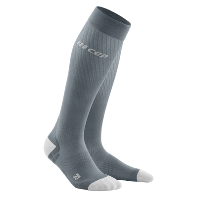 Ultralight Tall Compression Socks, Women, Grey/Light Grey, Front View