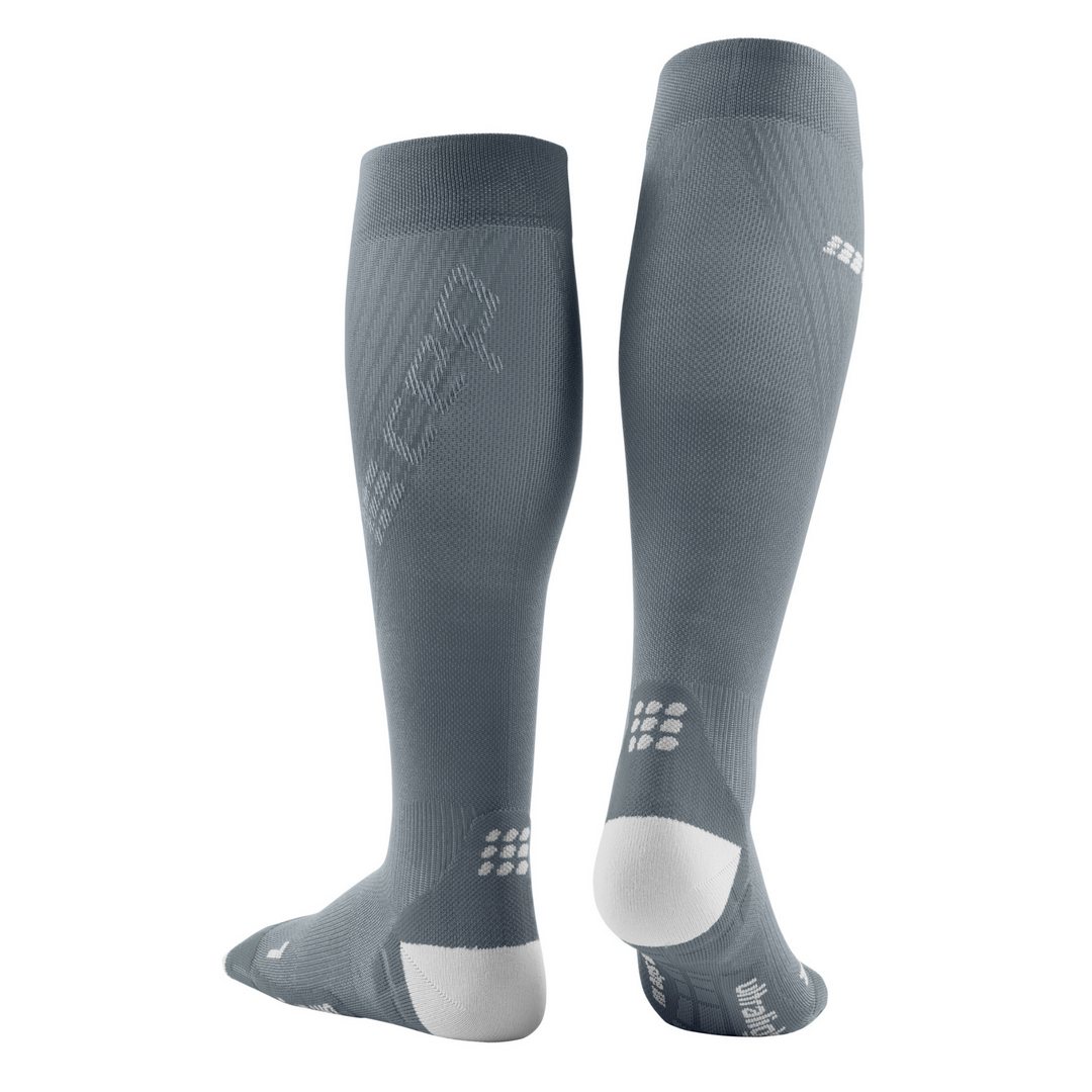 Ultralight Tall Compression Socks, Women, Grey/Light Grey, Back View