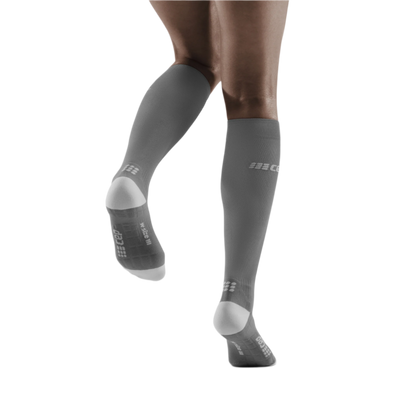 Ultralight Tall Compression Socks, Women, Grey/Light Grey, Back View Model