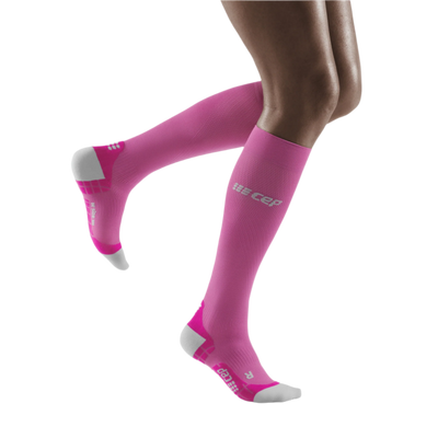 Ultralight Tall Compression Socks, Women, Electric Pink/Light Grey