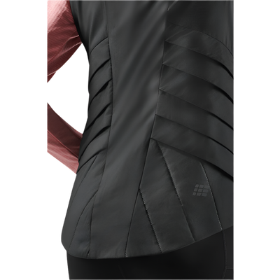 Winter Run Vest, Women, Black, Back Detail