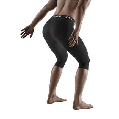 Ski Compression 3/4 Base Tights, Men, Black, Back View Model