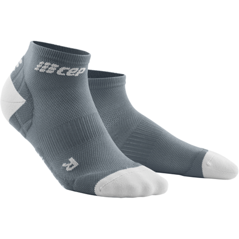 Ultralight Low Cut Compression Socks, Men, Grey/Light Grey, Front View