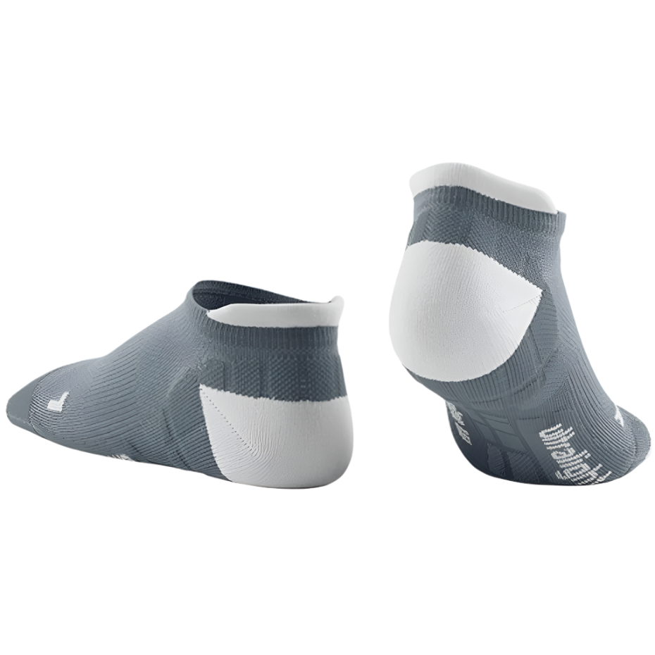 Ultralight No Show Compression Socks, Women, Grey/Light Grey, Back View
