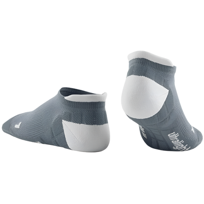 Ultralight No Show Compression Socks, Women, Grey/Light Grey, Back View