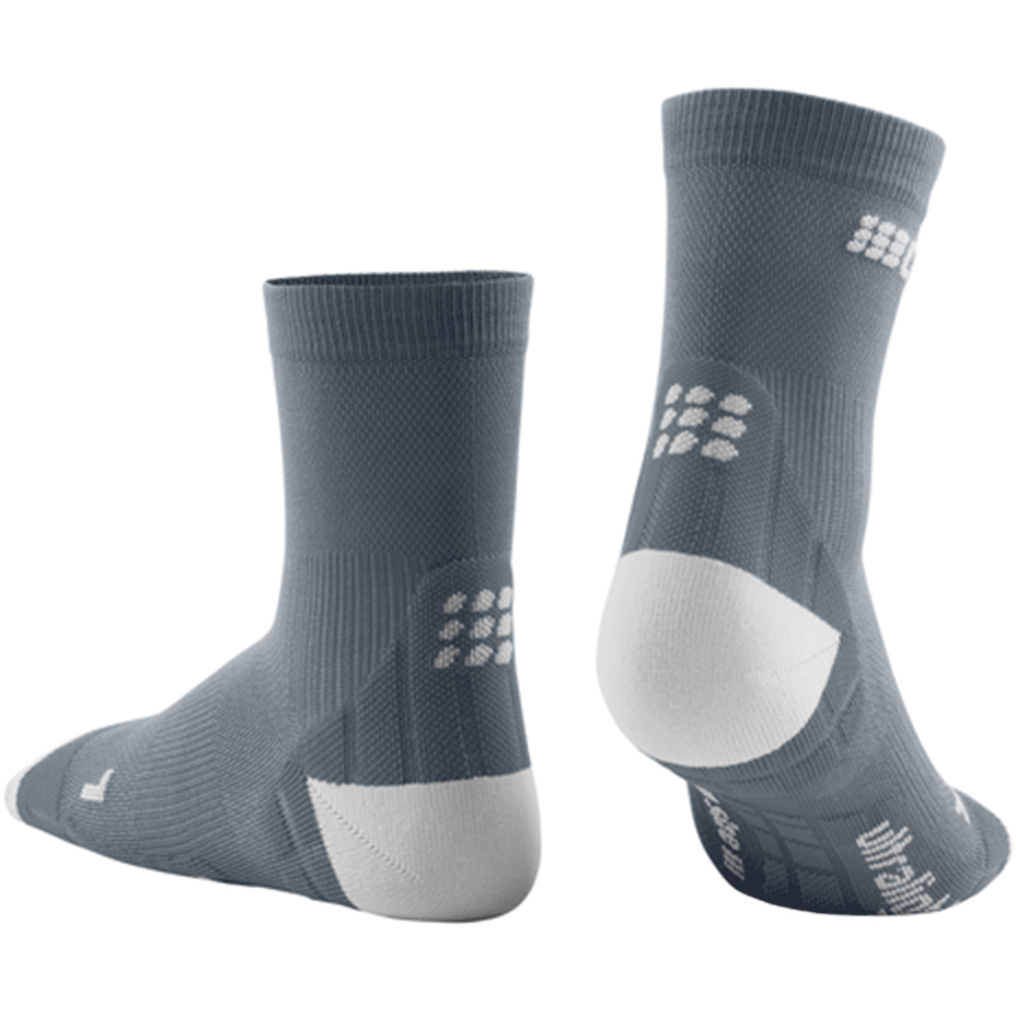 Ultralight Short Compression Socks, Women, Grey/Light Grey, Back View