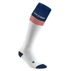 Old Glory Tall Compression Socks, Women, White/Red/Blue